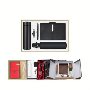 Wholesale Colorful Umbrella Gift <b>Set</b> Including Vacuum Mug Leather <b>Notebook</b> Pen for Corporate Business for Chinese New Year - Product Image 6