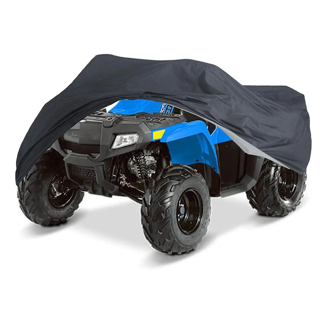 HOTO Extérieur 420D Heavy Duty Basics Anti UV Sun Rain Snow Protection Imperméable Noir All Weather ATV Cover