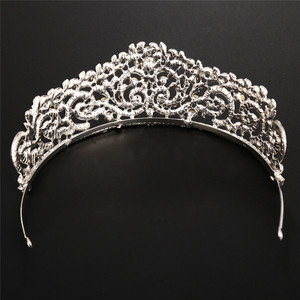 Coronas de Novia, Tiaras y Coronas de Cristal Dorado con Pedrería para Niñas - Product Image 6