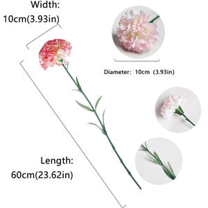 <span class=keywords><strong>Ramo</strong></span> de Flores Artificiales para Boda, <span class=keywords><strong>Ramo</strong></span> de <span class=keywords><strong>Claveles</strong></span> Simulados, Adornos de Alta Gama para Sala de Estar, Venta Directa de Fábrica al por Mayor - Product Image 4