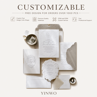 Cartes d'invitation de mariage personnalisées, gaufrées, découpées, luxe, impression typographique, cartes personnalisées, usine OEM ODM, vente en gros, conception gratuite