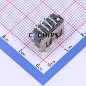 KH-AF90QC-10JB-H6.8SMT USB Connector SMD Connector Type-A Female Horizontal Mount 4P - Product Image 2