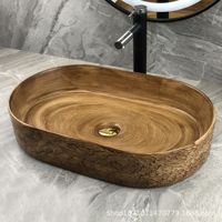 Lavabo de salle de bain en céramique de haute qualité, fait à la main, pour comptoir, lavabo en céramique, lavabo artistique