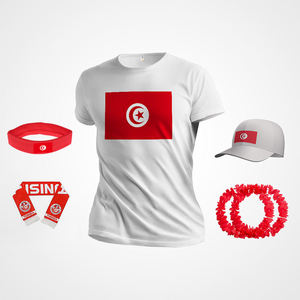 Drapeau de la Tunisie en polyester imperméable, motif maillot de football, avec logo personnalisé, article promotionnel pour supporters, best-seller - Product Image 6