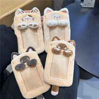 Porte-cartes mural en peluche personnalisé coréen mignon brodé Kpop