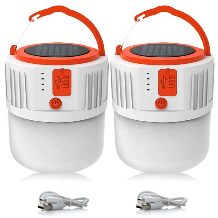 Водонепроницаемая ультраяркая лампа для кемпинга на солнечной батарее с зарядкой от usb