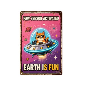 En gros, Panneaux métalliques rétro de <span class=keywords><strong>la</strong></span> série OVNI et Extraterrestres 'Je veux croire', Décoration murale pour Pub, Café, Man Cave, Collection - Product Image 6