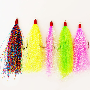 Leurre Bionique Scintillant à Hameçon Simple pour Pêche à la Mouche, Monture de Hameçon à Fil Brillant pour Poisson-bleu, Poisson-<span class=keywords><strong>rouge</strong></span>, Tilapia, Eau Douce et Salée - Product Image 1