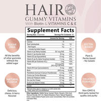 Haar Gummies met Biotine Multivitamine Suiker Vrij Private Label ter Ondersteuning van Haar Groei en Gezondheid Natuurlijk Voedingssupplement