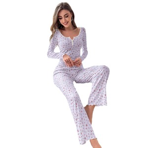 Pyjamas à manches longues sexy et décontractés, style européen et américain, best-sellers transfrontaliers pour l'automne et l'hiver - Product Image 5