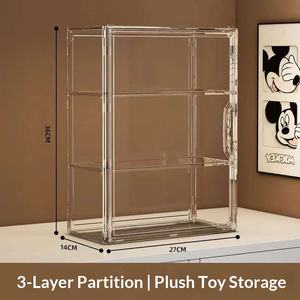Expositor de Armazenamento para Blind Box, Caixa de Armazenamento Transparente à Prova de Poeira, Armário de Exibição para Bonecos Labubu Bubble Matt Modelo Japonês - Product Image 2