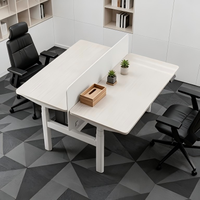 PRORIALS Poste de travail moderne en fer pour 2 à 4 personnes, double face, taille standard, mobilier de bureau extensible intelligent