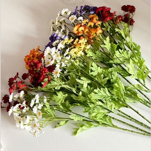 Fleurs artificielles de camomille et marguerites, fausses fleurs fraîches et simples pour la décoration intérieure, style forêt, arrangements de mariage, accessoires de photographie - Product Image 4