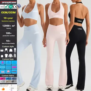 Vêtements de yoga ajustés de haute qualité personnalisés, vêtements de fitness à séchage rapide, vêtements de sport pour femmes, ensemble de vêtements de sport et de yoga pour la salle de sport - Product Image 1