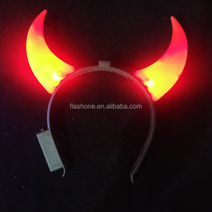 Diadema <span class=keywords><strong>de</strong></span> cuerno <span class=keywords><strong>de</strong></span> <span class=keywords><strong>diablo</strong></span> LED accesorios para el cabello para fiestas conciertos <span class=keywords><strong>luz</strong></span> intermitente aros para el cabello diadema Rave - Product Image 6