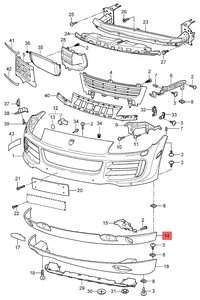 Spoiler avant adapté à la <span class=keywords><strong>Porsche</strong></span> Cayenne 2007-2010 955 Partie supérieure du spoiler avant 95550506110 95550506111 95550506112 - Product Image 6