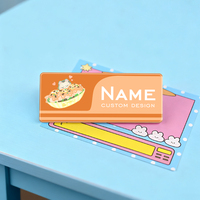 Personnalisé Anime Acrylique Employé Uniforme Plaque Signalétique Nom Étiquettes Réutilisable En Plastique Nom Étiquette Badges
