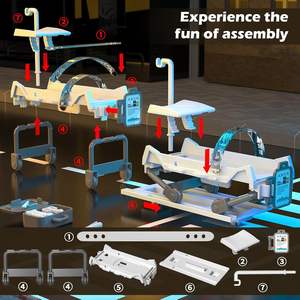Grand <span class=keywords><strong>camion</strong></span> ambulance <span class=keywords><strong>jouet</strong></span> à friction pour enfants, ensemble de jeu de rôle de sauvetage d'urgence avec lumières et sons pour les tout-petits - Product Image 4