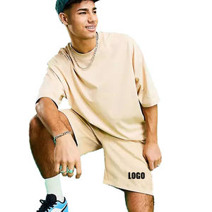 Tuta sportiva sportiva da uomo con vendita calda estiva tuta sportiva con pantaloncini e t-shirt alla moda set sportivi da uomo - Product Image 1