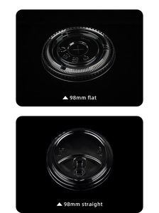 1000 tapas planas de 78mm, 89(90)mm, 92mm, 95mm, 98mm, 107mm, 117mm para vasos PET de 7, 8, 9, 10, 12, 14, 16, 18, 20, 22, 24, 32 oz para bebidas frías - Product Image 3