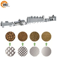 Machine à fabriquer des granulés d'aliments pour poissons flottants, extrudeuse à double vis, ligne de production automatique d'aliments pour truites aquatiques, 500 kg/h