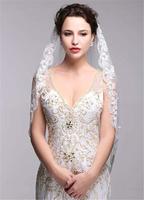 Vente flash : Voiles de mariée en dentelle avec appliques, taille unique avec peigne, voile de mariée pour fête de mariage