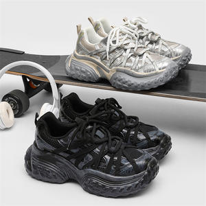 Top-level Designer Casual Fashionable Breathable Thick Knitted Sports Shoes Rubber Midsole <b>for</b> Cushioning Anti-odor Walking - Product Image 2