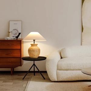 Lampe de table de style japonais Wabi-Sabi, lampe de chevet pour salon, salle à manger, table basse, comptoir de bar, canapé, éclairage de chambre d'hôtes - Product Image 2