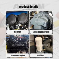 Compresseur d'air à vis diesel APCOM 650cfm 660cfm 670cfm 750cfm 800cfm 900cfm Moteur diesel De Ar 650 660 670 750 800 900 Cfm