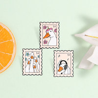 Pin Enamel Gaya Stempel Pos Bentuk Angsa, Bros Logam Hewan Bebek Putih Lucu, Lencana untuk Jaket, Tas Ransel, Ornamen Fashion