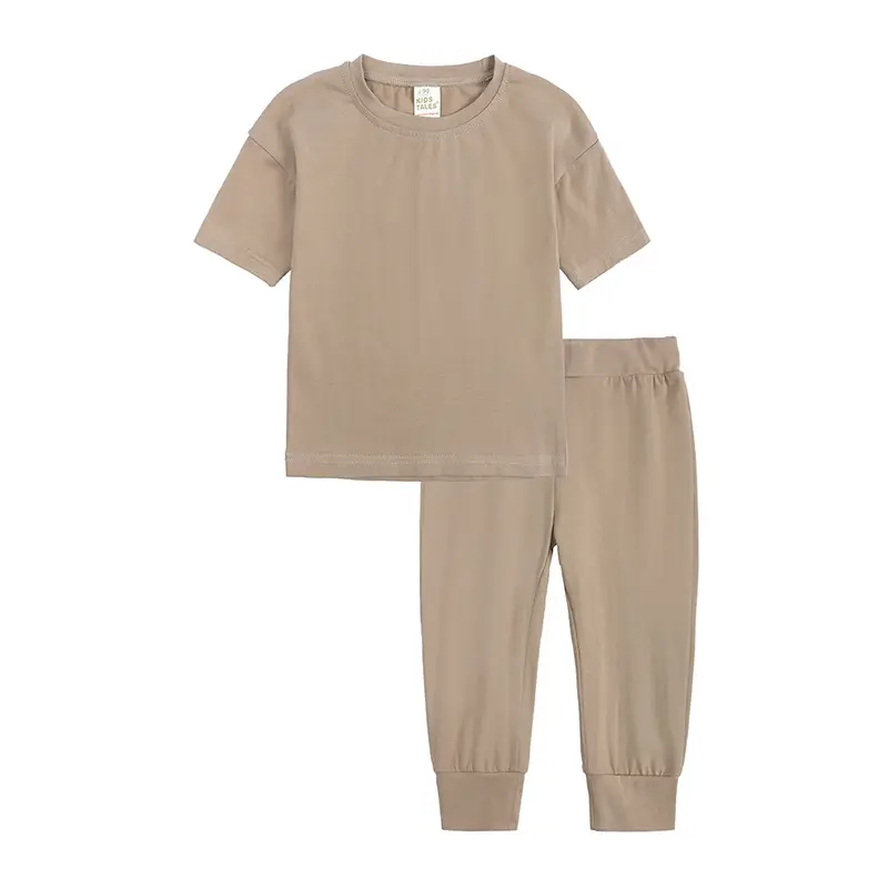 Sommer Kinder Baby Jungen Mädchen Baumwolle Outfits Kurzarm T-Shirt Jogger Pyjama Anzug Kinder Kleidung Sets