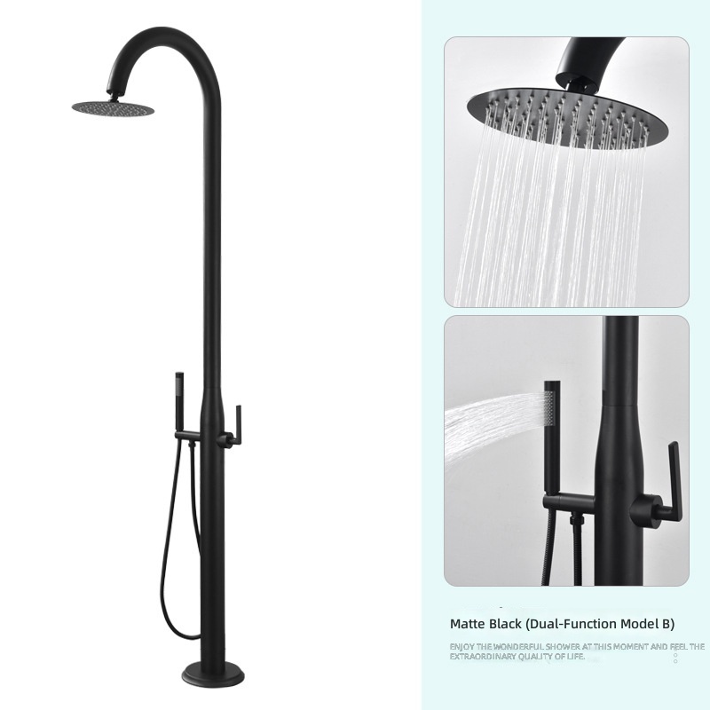 Black thick tube 10 inch top spray