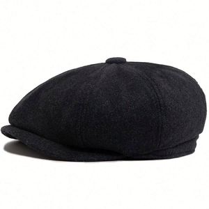 Gorro Newsboy Vintage de Otoño Invierno para Hombre y Mujer, Boina Británica de Color Sólido, Boina Casual a la Moda - Product Image 6