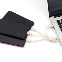 Gadgets Innovative Wheat Straw Eco Charging Cables 3 en 1 Usb Charging Cable Keychain Environmentally Friendly Degradable