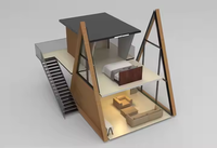 Structure en acier préfabriquée durable de conception moderne Immeuble de bureaux préfabriqué triangulaire modulaire pour usage domestique