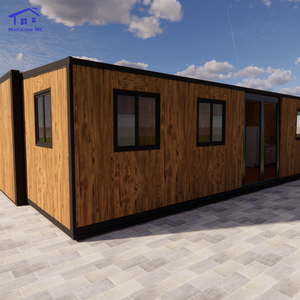 Maison conteneur extensible de 20 pieds de haute qualité, étanche, modulaire, préfabriquée, type villa avec balcon, à vendre - Product Image 2