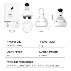 Masajeador de cabeza de cuero cabelludo eléctrico de mano portátil ampliamente utilizado para relajar todo el cuerpo masajeador de cabeza con Base de carga - Product Image 3