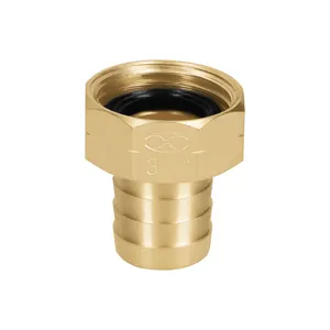 Connettore per Tubo Femmina da 3/4" in Ottone Massiccio, BOX 6, TRUPER - Product Image 1