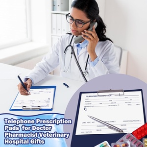 6 blocs de formulaires de prescription téléphonique avec 50 feuilles pour usage en clinique (médecin, pharmacien, vétérinaire) - Product Image 4