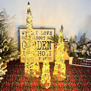 High Quality Three-Piece Luminescent <b>Christmas</b> Tree Tower Eco-Friendly Desktop Decoration <b>Christmas</b> Gift <b>Box</b> Atmosphere Layout - Product Image 3
