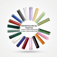 Embouts en verre spiralés ronds colorés de 10 mm, 11 mm, 12 mm avec 7 trous, logo personnalisé