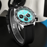 Nouvelle montre mécanique de luxe pour homme AOCASDIY, chronographe à aiguilles, calendrier, luminescent, boîtier en acier inoxydable de 43 mm, résistant à l'eau 3BAR
