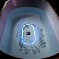 Conception de baignoire autoportante moderne sur mesure Baignoire en acrylique avec lumière LED