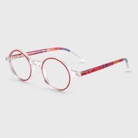 Monture de lunettes ronde en acétate pour enfants 43 21 140, monture complète, 11 options de couleurs, montures de lunettes en gros