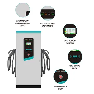 Carregador rápido para carro elétrico, estação de carregamento para carros elétricos, com estação de carregamento para chão, gbt ccs2