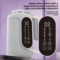 Machine à lait de soja portable avec écran tactile et bac à noix, pour usage domestique, prise en charge de la langue allemande, capacité de 1500 ml