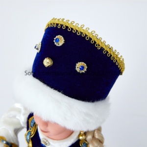 <span class=keywords><strong>Snegurochka</strong></span> eléctrica azul de alta calidad de Año Nuevo ruso con música hecha a mano Juguetes De niña de nieve animados BSCI ISO - Product Image 4