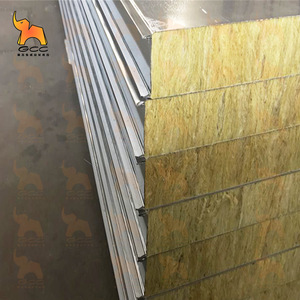 Panel Sándwich de Lana de Roca Gcc de 50-150 mm, Resistente al Fuego, para Paredes Exteriores, Uso Industrial - Product Image 1