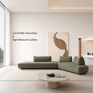 Sofá Ergonómico de Tela de Tres Plazas para Sala de Estar Residencial con Soporte de Producción Personalizado OEM Práctico - Product Image 3