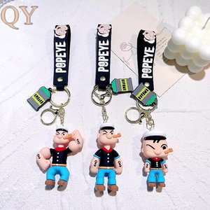 QY Vintage dessin animé marin personnage porte-clés mignon Anime Style PVC porte-clés sac charme enfance mémoire cadeau en gros - Product Image 6